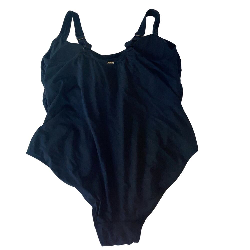 Anne Cole Classic Square Neck One-Piece black 16W - Picture 5 of 11